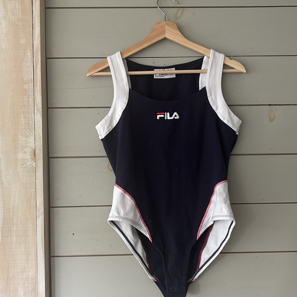 FILA Navy & White Bodysuit - Size M - Picture 3 of 6